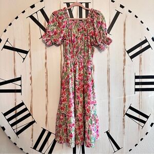 Pink Floral Texture Dress